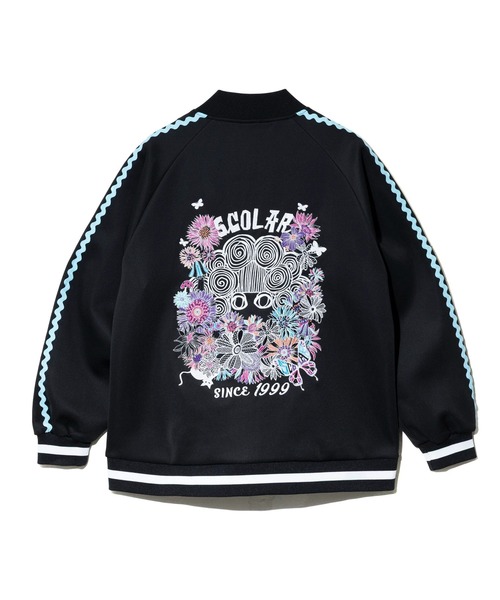 ScoLar（スカラー）の「ScoLar/スカラー　刺繍ジャージBZ（ブルゾン・レディース・パープル/アイボリー/ブラック・FREE）」の16枚目の写真