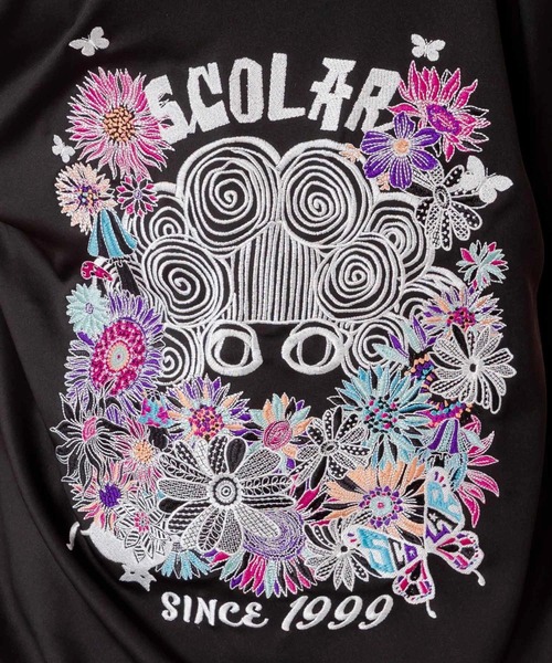 ScoLar（スカラー）の「ScoLar/スカラー　刺繍ジャージBZ（ブルゾン・レディース・パープル/アイボリー/ブラック・FREE）」の17枚目の写真