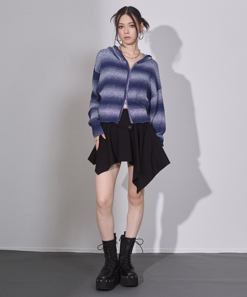 ENVYM（アンビー）の「イレヘムミニスカート（スカート・レディース・ブラック/グレー・SMALL/MEDIUM）」の12枚目の写真