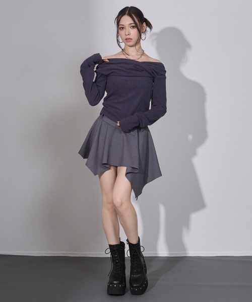 ENVYM（アンビー）の「イレヘムミニスカート（スカート・レディース・ブラック/グレー・SMALL/MEDIUM）」の14枚目の写真