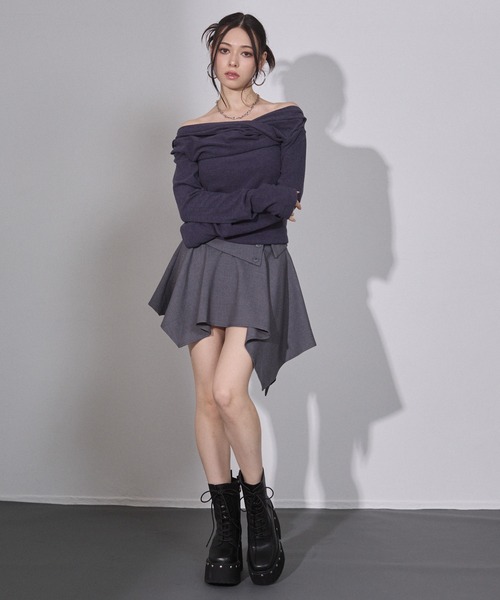 ENVYM（アンビー）の「イレヘムミニスカート（スカート・レディース・ブラック/グレー・SMALL/MEDIUM）」の15枚目の写真