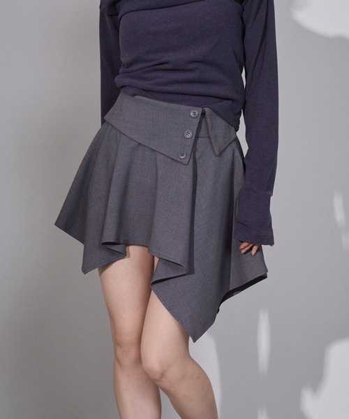 ENVYM（アンビー）の「イレヘムミニスカート（スカート・レディース・ブラック/グレー・SMALL/MEDIUM）」の4枚目の写真