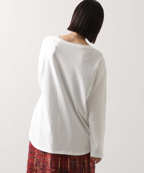 Gready Brilliant（グレディブリリアン）の「手描きメッセージロゴT（Tシャツ/カットソー・レディース・オフホワイト/ブラウン・38）」の12枚目の写真