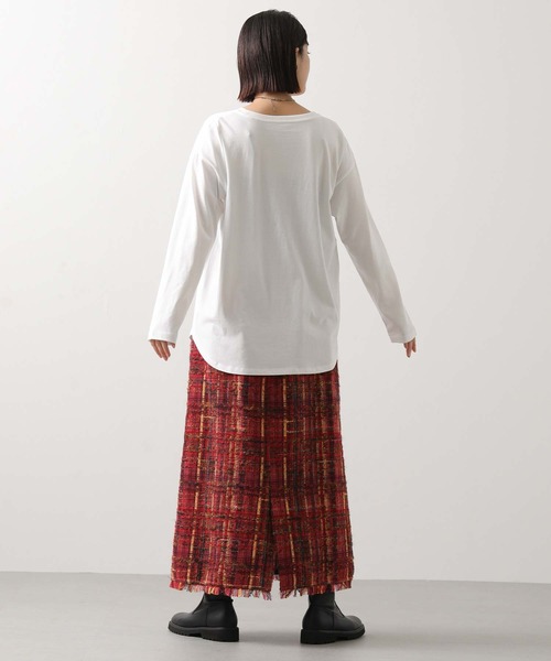 Gready Brilliant（グレディブリリアン）の「手描きメッセージロゴT（Tシャツ/カットソー・レディース・オフホワイト/ブラウン・38）」の5枚目の写真