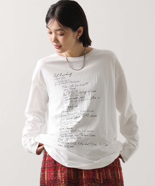 Gready Brilliant（グレディブリリアン）の「手描きメッセージロゴT（Tシャツ/カットソー・レディース・オフホワイト/ブラウン・38）」の10枚目の写真