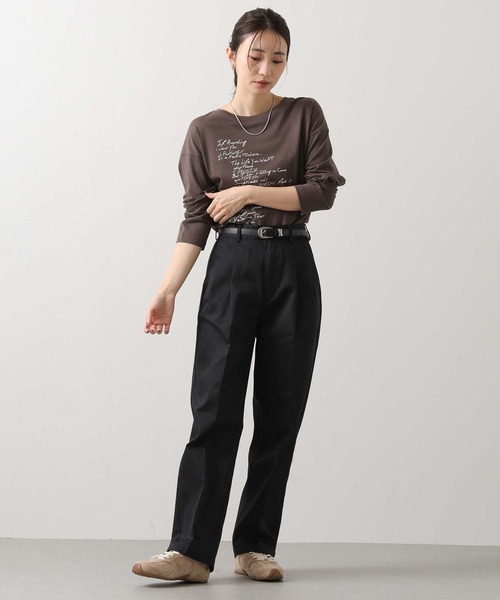 Gready Brilliant（グレディブリリアン）の「手描きメッセージロゴT（Tシャツ/カットソー・レディース・オフホワイト/ブラウン・38）」の14枚目の写真