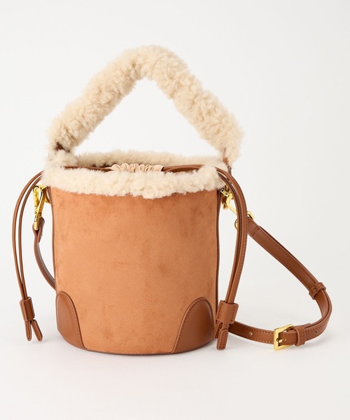 BABYLONE(バビロン)の「【SINBONO】ムートンバケツBAG(ハンドバッグ・レディース・ブラウン・フリー)」の4枚目の写真