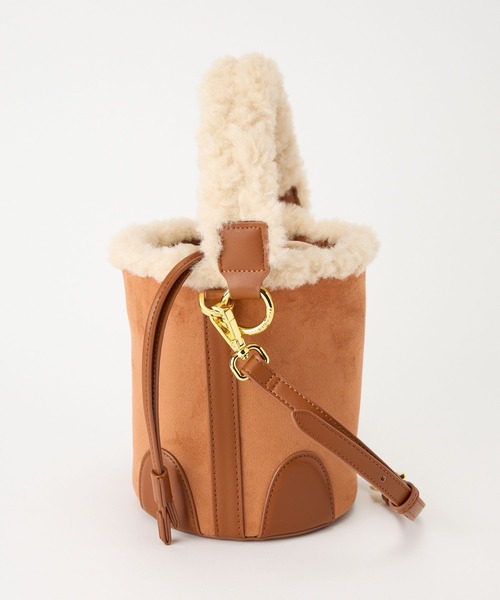 BABYLONE(バビロン)の「【SINBONO】ムートンバケツBAG(ハンドバッグ・レディース・ブラウン・フリー)」の5枚目の写真