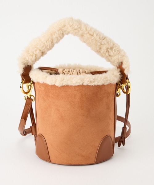 BABYLONE(バビロン)の「【SINBONO】ムートンバケツBAG(ハンドバッグ・レディース・ブラウン・フリー)」の6枚目の写真