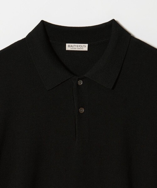 BEAUTY&YOUTH UNITED ARROWS（ビューティーアンドユースユナイテッドアローズ）の「SUPER130 ウール ポロニット ウォッシャブル（ポロシャツ・メンズ・グレー系/ブラック・M/S/L/XL）」の17枚目の写真