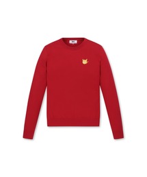 WOMENS バックロゴソリッドセーター