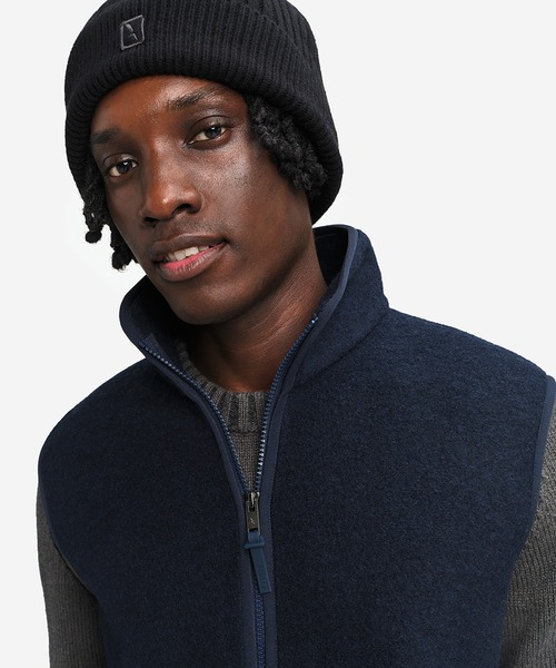 エーグル（AIGLE）/メリノウールブレンド スタンドカラーフリースベスト T−KIT セール】メリノウールブレンド スタンドカラーフリースベスト T-KIT