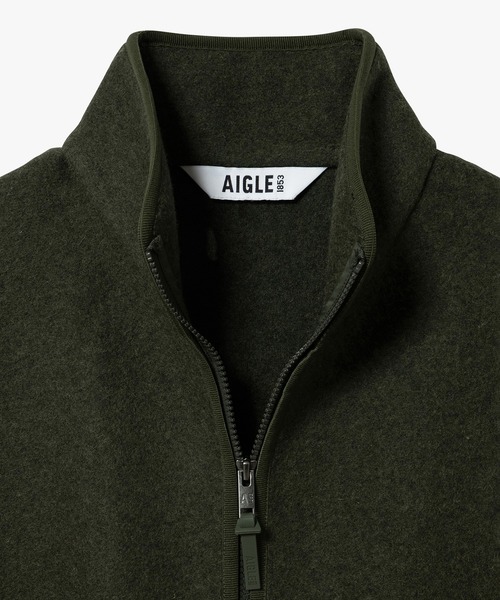 AIGLE（エーグル）の「メリノウールブレンド スタンドカラーフリースベスト T-KIT（その他アウター・メンズ・モスグリーン/ダークネイビー/ブラウン・M/XL/L/S）」の11枚目の写真
