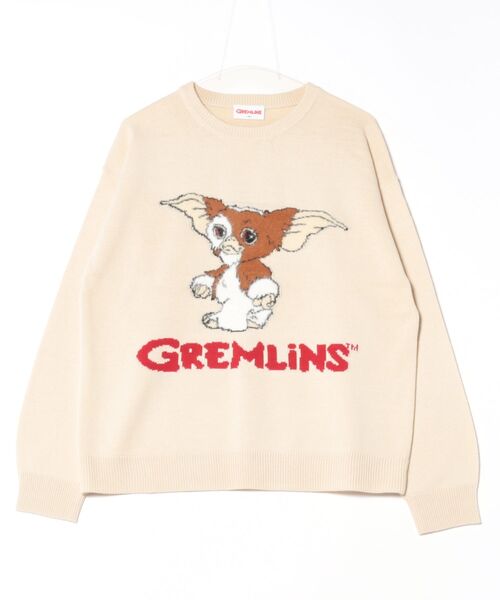 MARUKAWA(マルカワ)の「GREMLINS/グレムリン オーバーサイズ「GIZMO」ギズモ ジャガード刺繍ニット レディース メンズ(ニット/セーター・メンズ・ブラック/オフホワイト・M/L)」の3枚目の写真