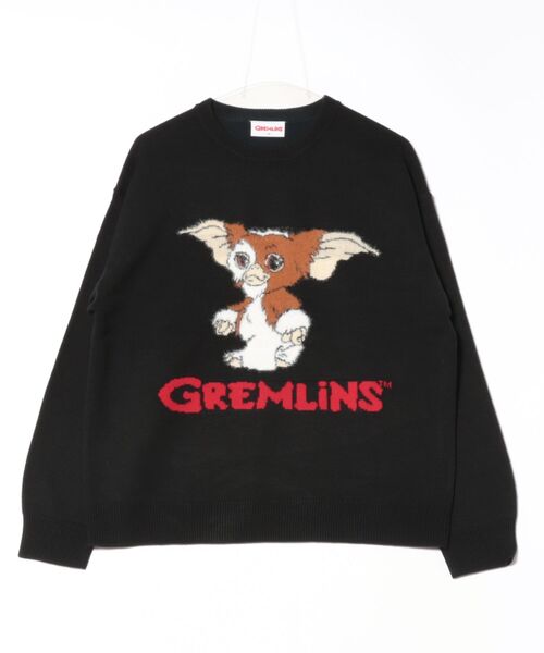 MARUKAWA(マルカワ)の「GREMLINS/グレムリン オーバーサイズ「GIZMO」ギズモ ジャガード刺繍ニット レディース メンズ(ニット/セーター・メンズ・ブラック/オフホワイト・M/L)」の4枚目の写真