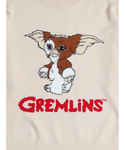 MARUKAWA(マルカワ)の「GREMLINS/グレムリン オーバーサイズ「GIZMO」ギズモ ジャガード刺繍ニット レディース メンズ(ニット/セーター・メンズ・ブラック/オフホワイト・M/L)」の6枚目の写真