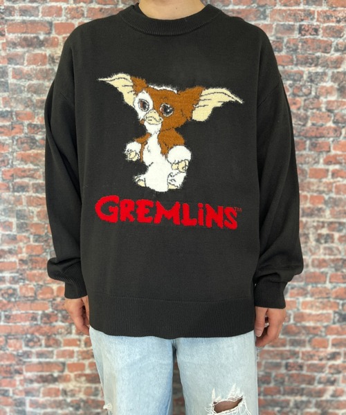 MARUKAWA(マルカワ)の「GREMLINS/グレムリン オーバーサイズ「GIZMO」ギズモ ジャガード刺繍ニット レディース メンズ(ニット/セーター・メンズ・ブラック/オフホワイト・M/L)」の8枚目の写真