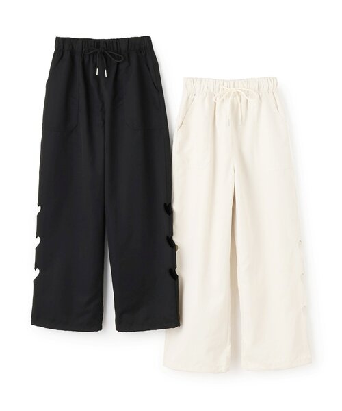 LOVETOXIC(ラブトキシック)の「着映えくり抜きモチーフパンツ(カーゴパンツ・キッズ・アイボリー/ブラック・S:140cm/M:150cm/L:160cm/130cm)」の7枚目の写真