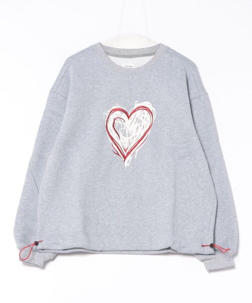 ATELANE（アテレーン）の「ATELANE / CVC裏起毛刺繍スウェット/フラワー/ハート/ドローコード（スウェット・メンズ・アッシュグレー/杢グレー/ブラック系その他/グレー系その他/グレー系その他2/ブラック・LARGE/MEDIUM）」の14枚目の写真