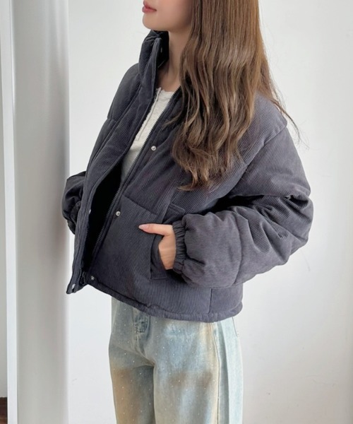 TREOVER（トレオーバー）の「季節感を纏うコーデュロイブルゾン（ブルゾン・レディース・チャコール/アイボリー/ブラウン・FREE）」の16枚目の写真