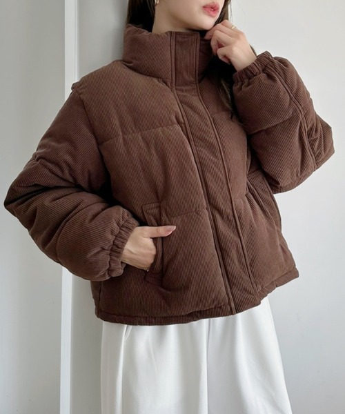 TREOVER（トレオーバー）の「季節感を纏うコーデュロイブルゾン（ブルゾン・レディース・チャコール/アイボリー/ブラウン・FREE）」の20枚目の写真