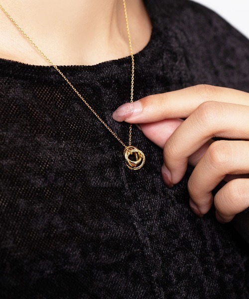 セール】3連 リング モチーフ ネックレス（ネックレス）｜kirakiraShop