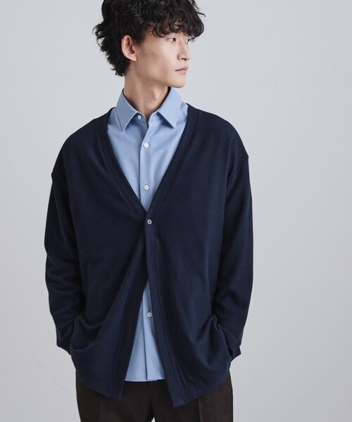 tk.TAKEO KIKUCHI（ティーケータケオキクチ）の「ウォームトッパーカーディガン（カーディガン/ボレロ・メンズ・ライトグレー/ネイビー/ブラック・02/03/04）」の3枚目の写真