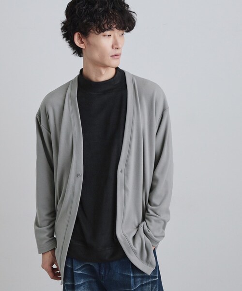 tk.TAKEO KIKUCHI（ティーケータケオキクチ）の「ウォームトッパーカーディガン（カーディガン/ボレロ・メンズ・ライトグレー/ネイビー/ブラック・02/03/04）」の4枚目の写真