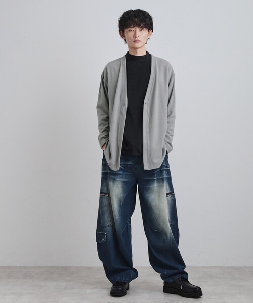 tk.TAKEO KIKUCHI（ティーケータケオキクチ）の「ウォームトッパーカーディガン（カーディガン/ボレロ・メンズ・ライトグレー/ネイビー/ブラック・02/03/04）」の5枚目の写真