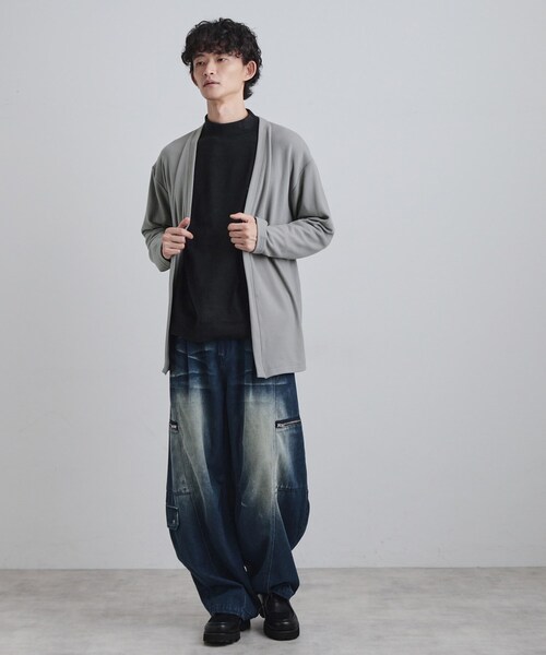 tk.TAKEO KIKUCHI（ティーケータケオキクチ）の「ウォームトッパーカーディガン（カーディガン/ボレロ・メンズ・ライトグレー/ネイビー/ブラック・02/03/04）」の6枚目の写真