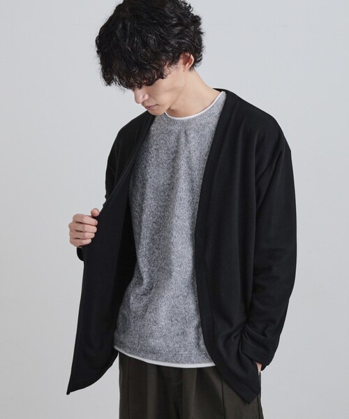 tk.TAKEO KIKUCHI（ティーケータケオキクチ）の「ウォームトッパーカーディガン（カーディガン/ボレロ・メンズ・ライトグレー/ネイビー/ブラック・02/03/04）」の8枚目の写真