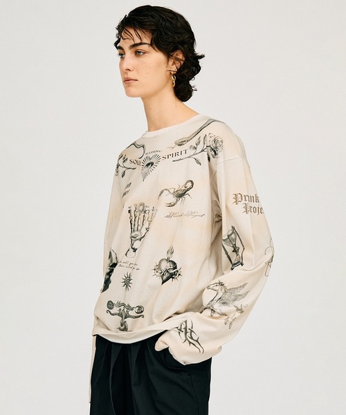 PRANK PROJECT（プランクプロジェクト）の「【Pre-Order】TATOOプリントロングスリーブTEE / Tatoo Printed Long Sleeve TEE（Tシャツ/カットソー・レディース・アイボリー・FREE）」の10枚目の写真