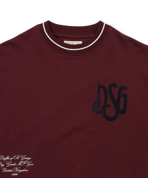 The DUFFER of ST.GEORGE（ザダファーオブセントジョージ）の「COLLEGE CREW NECK SWEAT：カレッジ クルーネック スウェット（スウェット・メンズ・ボルドー/グレー・MEDIUM/X-LARGE/LARGE）」の12枚目の写真