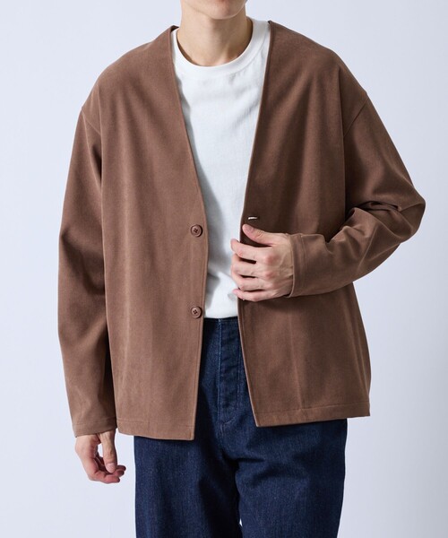 le cercle ADAM ET ROPE'（ルセルクルアダムエロペ）の「フェードツイルカーディガン（カーディガン/ボレロ・メンズ・ブラウン/グレー・M/LL/L）」の6枚目の写真