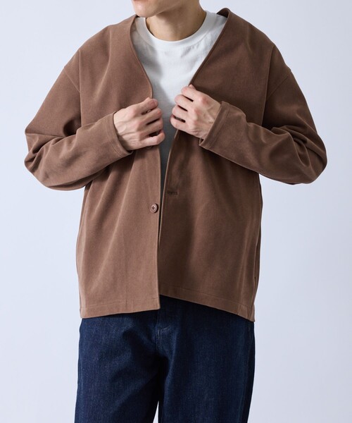 le cercle ADAM ET ROPE'（ルセルクルアダムエロペ）の「フェードツイルカーディガン（カーディガン/ボレロ・メンズ・ブラウン/グレー・M/LL/L）」の7枚目の写真