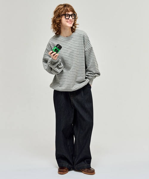 WETTEMPT（ウィテンプト）の「HEAVY WEIGHT BORDER SWEAT / ヘビーウェイトボーダースウェット（スウェット・メンズ・ネイビー/グレー/ブラック・LARGE/MEDIUM/SMALL）」の10枚目の写真