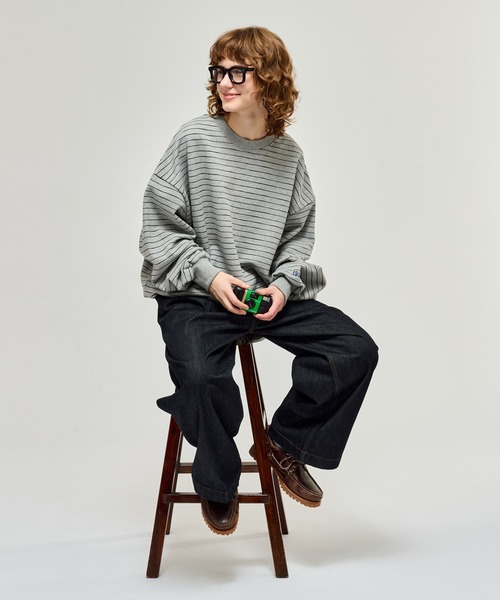 WETTEMPT（ウィテンプト）の「HEAVY WEIGHT BORDER SWEAT / ヘビーウェイトボーダースウェット（スウェット・メンズ・ネイビー/グレー/ブラック・LARGE/MEDIUM/SMALL）」の15枚目の写真