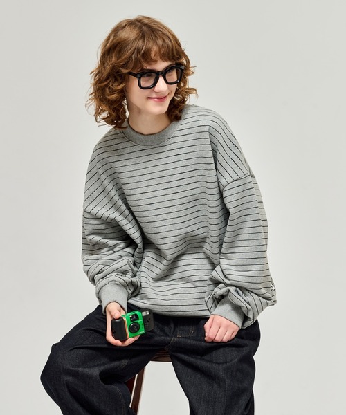 WETTEMPT（ウィテンプト）の「HEAVY WEIGHT BORDER SWEAT / ヘビーウェイトボーダースウェット（スウェット・メンズ・ネイビー/グレー/ブラック・LARGE/MEDIUM/SMALL）」の17枚目の写真