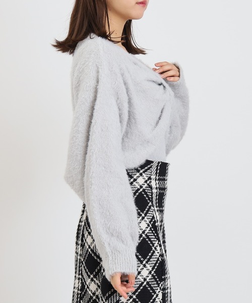 リボン風ボレロフェザーアンサンブル（その他トップス）｜ASTORIA