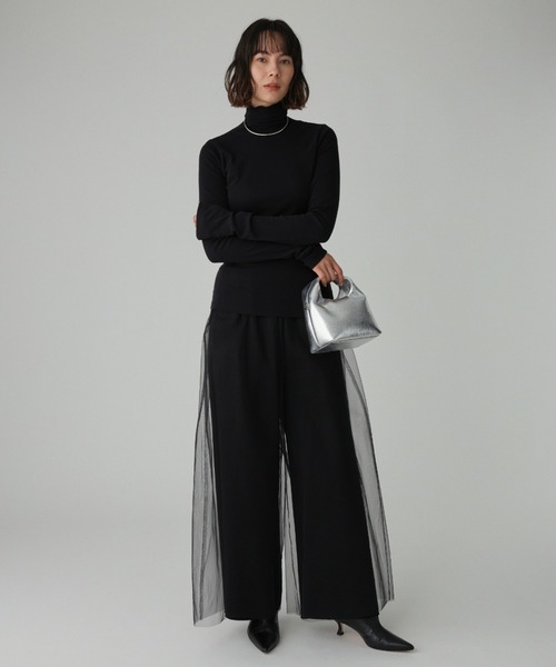 BABYLONE（バビロン）の「シアーフライスタートルネックプルオーバー（Tシャツ/カットソー・レディース・ホワイト/ブラック・フリー）」の8枚目の写真