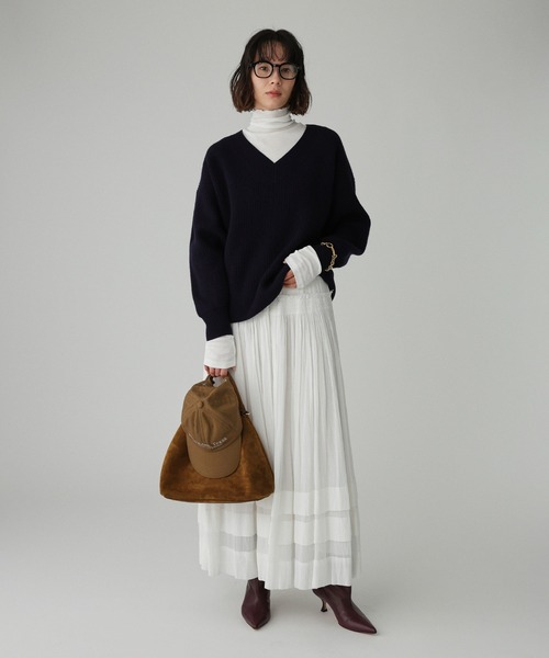 BABYLONE（バビロン）の「シアーフライスタートルネックプルオーバー（Tシャツ/カットソー・レディース・ホワイト/ブラック・フリー）」の16枚目の写真