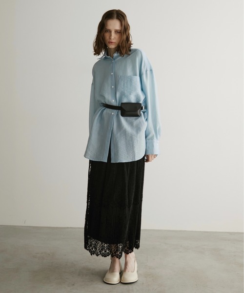 LOSCa（ロスカ）の「2WAYレース＆プリーツロングスカート（スカート・レディース・アイボリー/ブラック/ブラウン・FREE）」の13枚目の写真