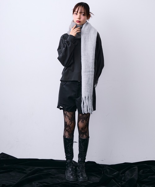MONOe(モノエ)の「フェイクレザーストラップショートパンツ(その他パンツ・レディース・ブラック/ブラウン・S/M/L)」の18枚目の写真