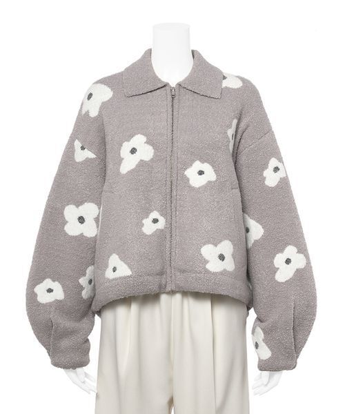 emmi（エミ）の「ブルゾンライクカーディガン（カーディガン/ボレロ・レディース・グレー/ブラウン/モカ・F）」の9枚目の写真