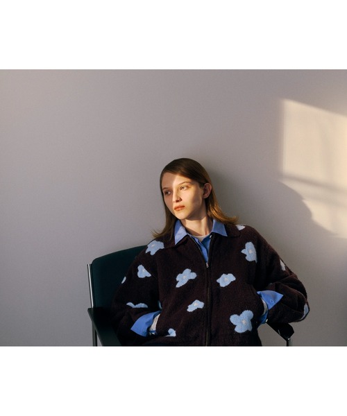 emmi（エミ）の「ブルゾンライクカーディガン（カーディガン/ボレロ・レディース・グレー/ブラウン/モカ・F）」の5枚目の写真