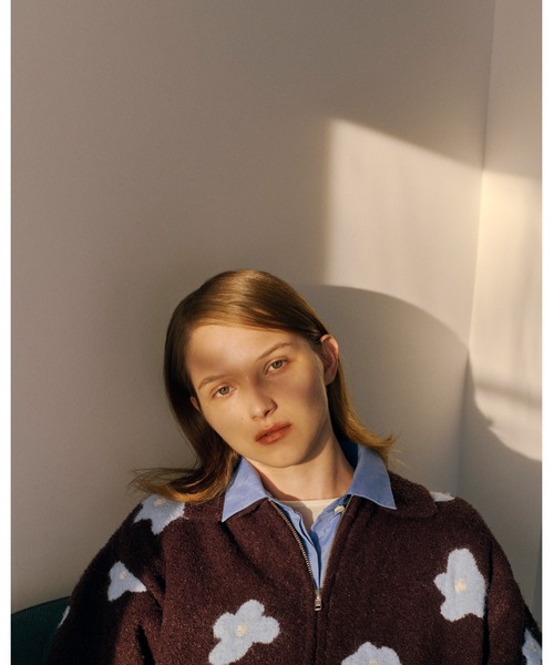 emmi（エミ）の「ブルゾンライクカーディガン（カーディガン/ボレロ・レディース・グレー/ブラウン/モカ・F）」の7枚目の写真