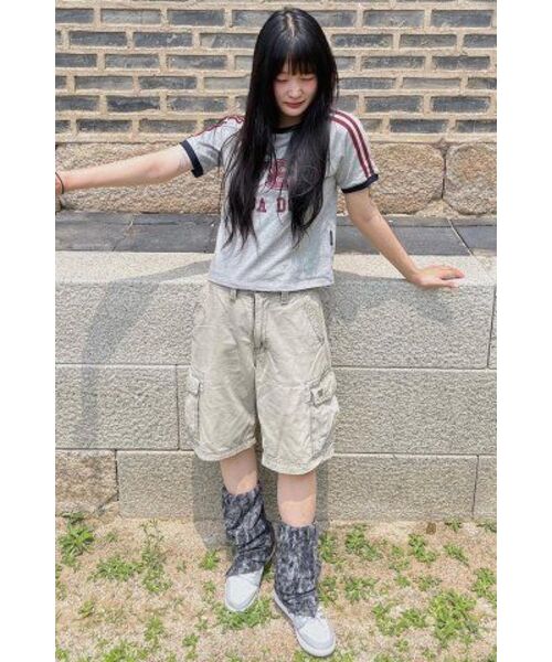 PRENDA(プレンダ)の「97 PDC LOGO COLORING RAGLAN TEE GRAY(Tシャツ/カットソー・レディース・その他・FREE)」の2枚目の写真