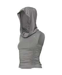 FLAREUP（フレアアップ）の「Hooded High Neck Sleeveless (FL-125_Gray)（パーカー）」