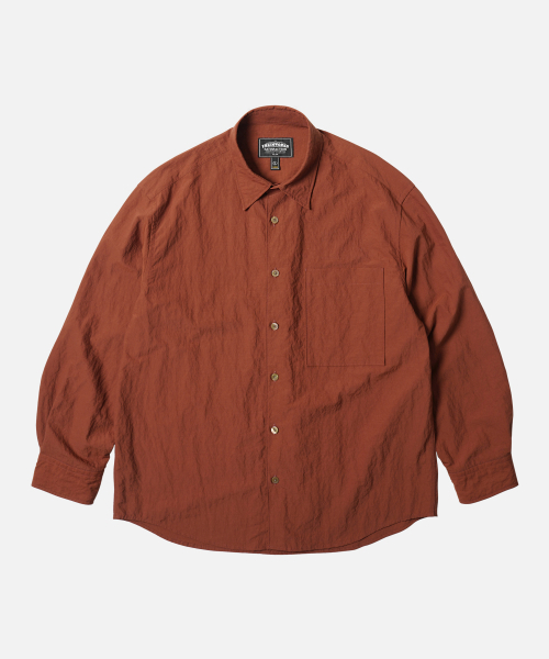 FRIZMWORKS(フリズムワークス)の「NYLON RAYON RELAXED SHIRT _ BRICK(シャツ/ブラウス・メンズ・その他・SMALL/MEDIUM/LARGE)」の1枚目の写真