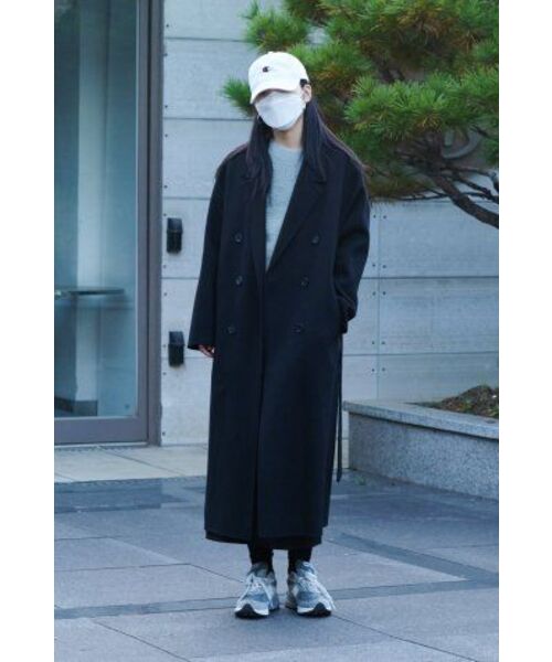 MUSINSA STANDARD WOMAN（ムシンサスタンダードウーマン）の「レディースカシミアブレンドハンドメイドダブルコート[ブラック]（チェスターコート・レディース・その他・LARGE/MEDIUM/X-SMALL）」の3枚目の写真